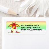 Niedliches Baby Red Dragon in Ei Rücksendeadresse  (Insitu)