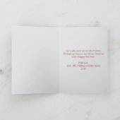 Niedliches Baby Rhino in der Schnee Weihnachtskart Karte (Innenseite)