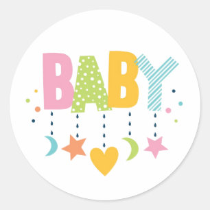 Niedliches Baby Runder Aufkleber