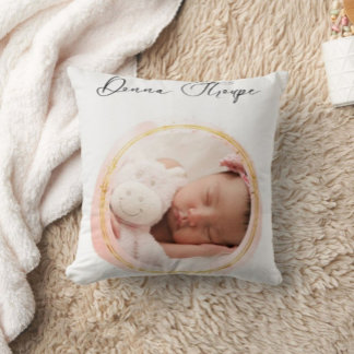 Niedliches Baby schlafen Modernes Weiß Kissen