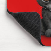 Niedliches Baby-schwarzer Panther CUB auf Rot Mousepad (Ecke)