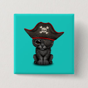 Niedliches Baby-schwarzer Panther CUB kapern Button