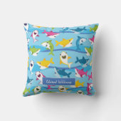 Niedliches Baby Shark Muster für kleine Kinder Kissen (Rückseite)