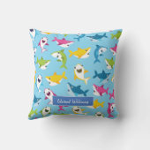 Niedliches Baby Shark Muster für kleine Kinder Kissen (Rückseite)