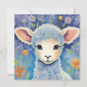 Niedliches Baby Sheep Einladung (Vorderseite)