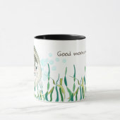 Niedliches Baby Siegel Farbbild Guten Morgen Tasse (Zentrum)