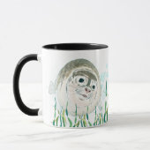 Niedliches Baby Siegel Farbbild Guten Morgen Tasse (Links)