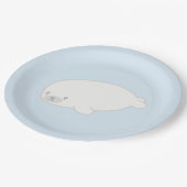 Niedliches Baby-Siegel Pappteller (Schrägansicht)