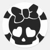 Niedliches Baby Skull Runder Aufkleber (Vorderseite)