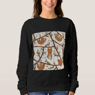 Niedliches Baby-Sloth mit Mama Scoop Sweatshirt