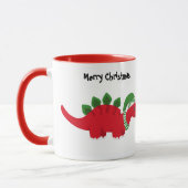 Niedliches Baby Stegosaurus mit farbenfrohen Weihn Tasse (Links)