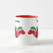 Niedliches Baby Stegosaurus mit farbenfrohen Weihn Tasse (Zentrum)