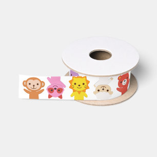 Niedliches Baby-Tierfreund-Band Satinband