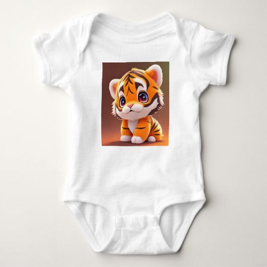 Niedliches Baby Tiger für Tiger-Fans Baby Strampler (Vorderseite)