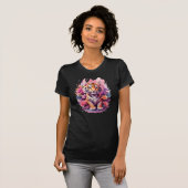 Niedliches Baby Tiger in Blume T-Shirt (Vorne ganz)