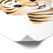 Niedliches Baby Tiger Kinderzimmer Dschungelsafari Poster (Ecke)