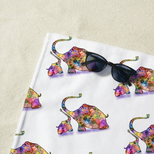 Niedliches Baby und Mama Elefanten Badetuch (Beispiel)