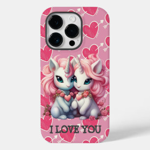Niedliches Baby Unicorns Cuple für Valentinstag Ge Case-Mate iPhone 14 Pro Hülle