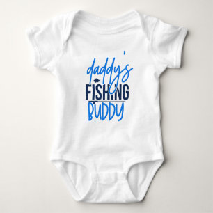 Niedliches Baby unisex Daddy's Fishing buddy Strampler