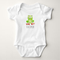 Niedliches Baby Unisex Watercolor Jungle Frosch mi