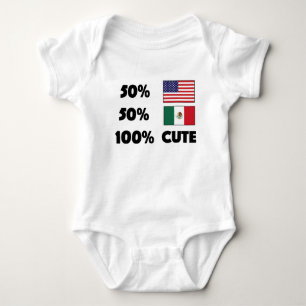 Niedliches Baby USA Mexiko des 50% Amerikaner-50% Strampler