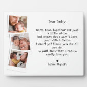Niedliches Baby Vater Gedicht & 3 Fotos Tabletop Fotoplatte (Vorderseite)