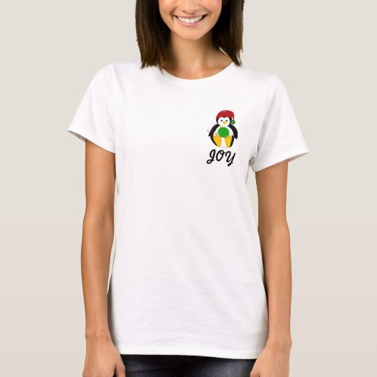 Niedliches Baby Weihnachtspenguin - Joy T-Shirt (Vorderseite)