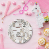 Niedliches Baby Woodland Tiere Raccoon Fox Liebes Pappteller (Party)