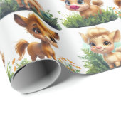 Niedliches Baby-Wrapper Geschenkpapier (Rolleneckpunkt)