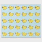 Niedliches Baby Yellow Ducks Ducky Duckie Wrapping Geschenkpapier (Flach)