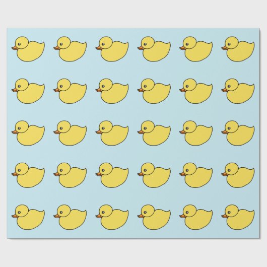 Niedliches Baby Yellow Ducks Ducky Duckie Wrapping Geschenkpapier (Flach)