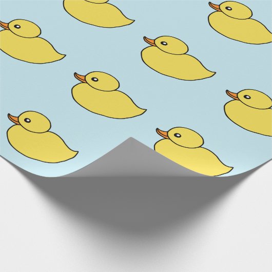 Niedliches Baby Yellow Ducks Ducky Duckie Wrapping Geschenkpapier (Ecke)