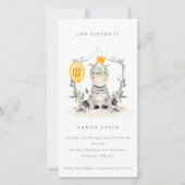 Niedliches Baby Zebra Foliage jedes Alters zum Geb Dankeskarte (Vorderseite)