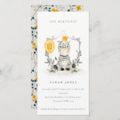 Niedliches Baby Zebra Foliage jedes Alters zum Geb Dankeskarte (Vorne/Hinten)