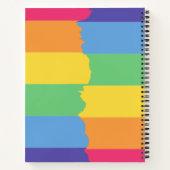 Niedliches Baby Zebra Reading Book Name Kids Rainb Notizblock (Rückseite)