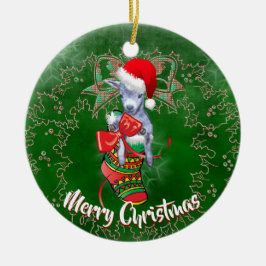 Niedliches Baby-Ziege im Strumpf Weihnachtsschmuck