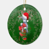 Niedliches Baby-Ziege im Strumpf Weihnachtsschmuck (Links)