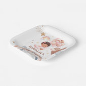 Niedliches Babybunny African American Children Dus Pappteller (Gewinkelt)