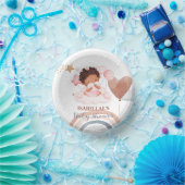 Niedliches Babybunny African American Children Dus Pappteller (Party)