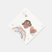 Niedliches Babybunny African American Children Dus Serviette (Ecke)