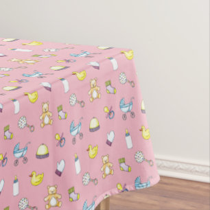 Niedliches Babyduschenmuster Tischdecke