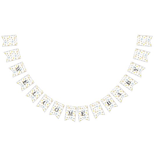 Niedliches Babyduschenmuster Wimpelkette (Alle)