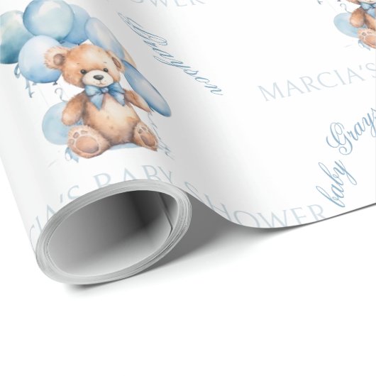 Niedliches Babyduschpapier für Babyboote Geschenkpapier (Rolleneckpunkt)