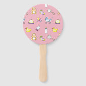 Niedliches Babyduschverhalten Fächer (Rückseite)