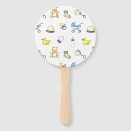 Niedliches Babyduschverhalten Fächer