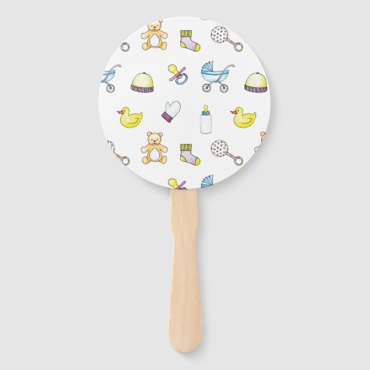 Niedliches Babyduschverhalten Fächer (Vorderseite)