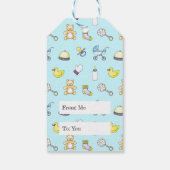 Niedliches Babyduschverhalten Geschenkanhänger (Rückseite)