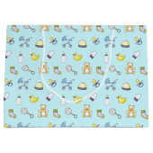 Niedliches Babyduschverhalten Große Geschenktüte (Vorderseite)