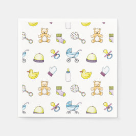 Niedliches Babyduschverhalten Serviette