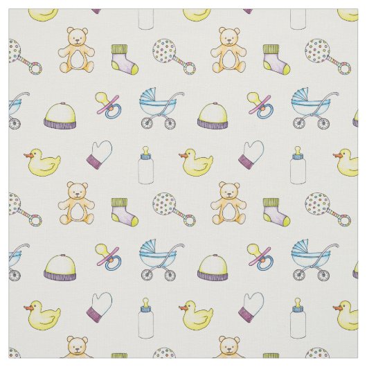 Niedliches Babyduschverhalten Stoff (Muster)